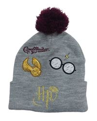 Šedá pletená čepice Harry Potter s bambulí  H&M