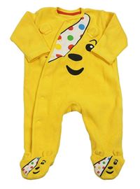 Hořčicový fleecový overal s Pudseym George
