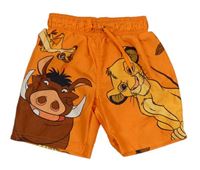Oranžové plážové kraťasy s Lvím králem Primark
