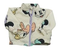 Krémová šusťáková lehce zateplená bunda s Minnie a přáteli H&M