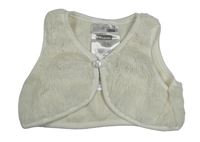 Smetanová kožešinová vesta Ergee