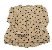 Hnědá halenka se srdíčky H&M