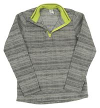 Šedá melírovaná fleecová funkční mikina Quechua