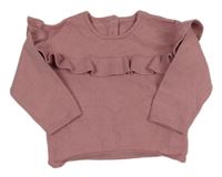 Starorůžový svetr s volánem Matalan