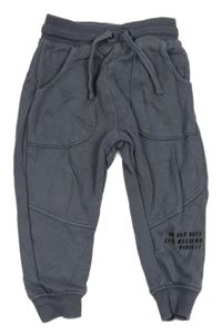 Modrošedé tepláky s nápisem George