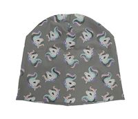 Šedá čepice s jednorožci