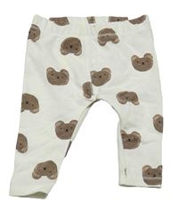 Smetanové legíny s medvědy Zara