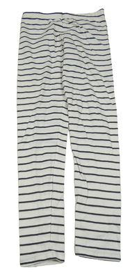 Bílo-antracitové pruhované legíny H&M
