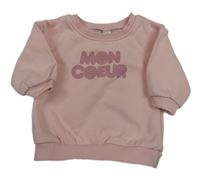 Růžová mikina s nápisem Orchestra