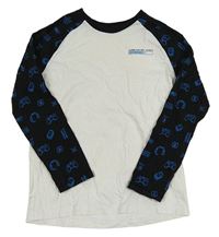 Bílo-černé triko s obrázky a nápisem George