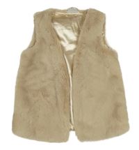 Béžová kožešinová podšitá vesta Matalan