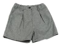 Černo-bílé třpytivé kostkované sukňové kraťasy George