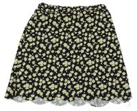 Černá květovaná sukně Shein