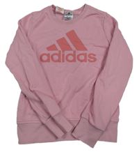 Růžová mikina s logem Adidas
