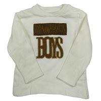 Smetanové triko s nápisem