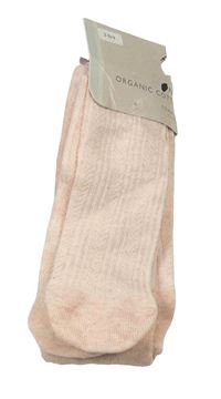 Nové - Růžové melírované vzorované punčocháče John Lewis