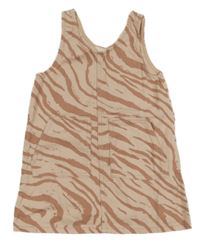 Růžové vzorované riflové šaty H&M