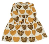 Smetanové šaty se srdíčky