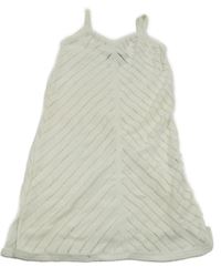 Smetanové perforované pletené šaty New Look