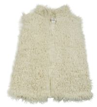 Smetanová kožešinová podšitá vesta C&A