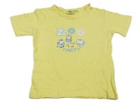 Žluté tričko se zvířaty
