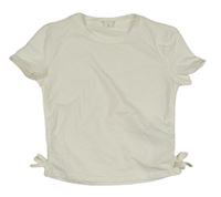 Smetanové crop tričko Shein