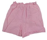 Růžové plátěné kraťasy Zara