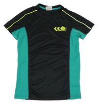 Černo-zelené sportovní tričko s potiskem Yigga