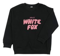 Černá mikina s nápisem White Fox