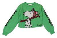 Zelený crop svetr se Snoopym H&M