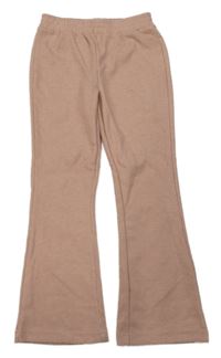 Starorůžové žebrované flare tepláky Primark