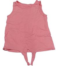 Růžový crop top se zavazováním George