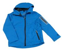 Modrá šusťáková funkční bunda s kapucí Yigga