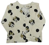 Nové - propínací smetanové triko s Minnie H&M
