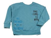 Modrá mikina s nápisy George