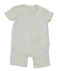 Bílý perforovaný kraťasový overal George