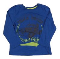 Modré triko s autem kids