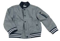 Šedomodrá šusťáková jarní bunda s kapsami H&M