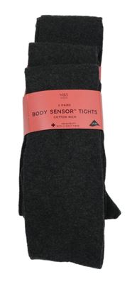 Nové - 3x tmavošedé punčocháče M&S