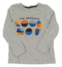 Šedé melírované triko s potiskem Pep&Co