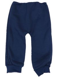 Tmavomodré thermo tepláky s bílým pasem shein