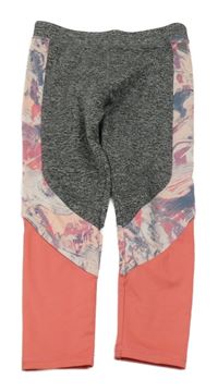 Šedo-oranžové sportovní legíny George