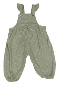 Khaki květované laclové tepláky M&S