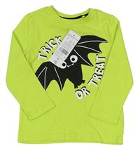 Limetkové triko s netopýrem F&F