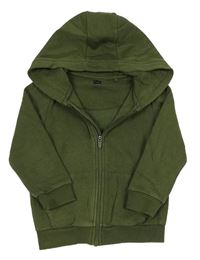 Khaki propínací mikina s kapucí F&F