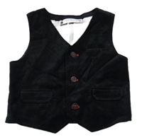 Černá sametová slavnostní vesta M&S