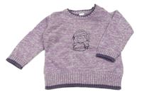 Lila melírovaný svetr s princeznou C&A