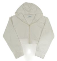 Bílá propínací crop mikina s kapucí Primark