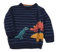 Tmavomodrý pruhovaný svetr s diny Nutmeg