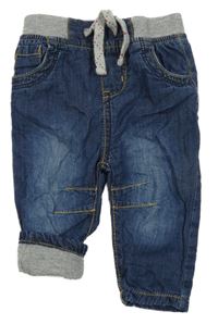 Tmavomodré lehké podšité cuff rifle s úpletovým pasem Early Days